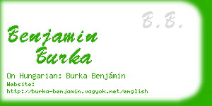 benjamin burka business card
