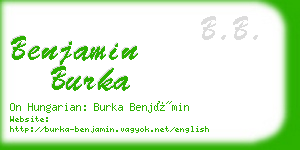 benjamin burka business card